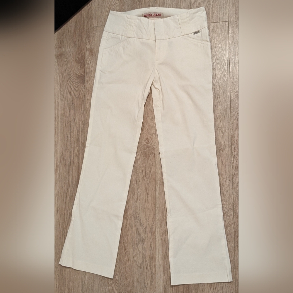 Guess White Trouser Flare Pant